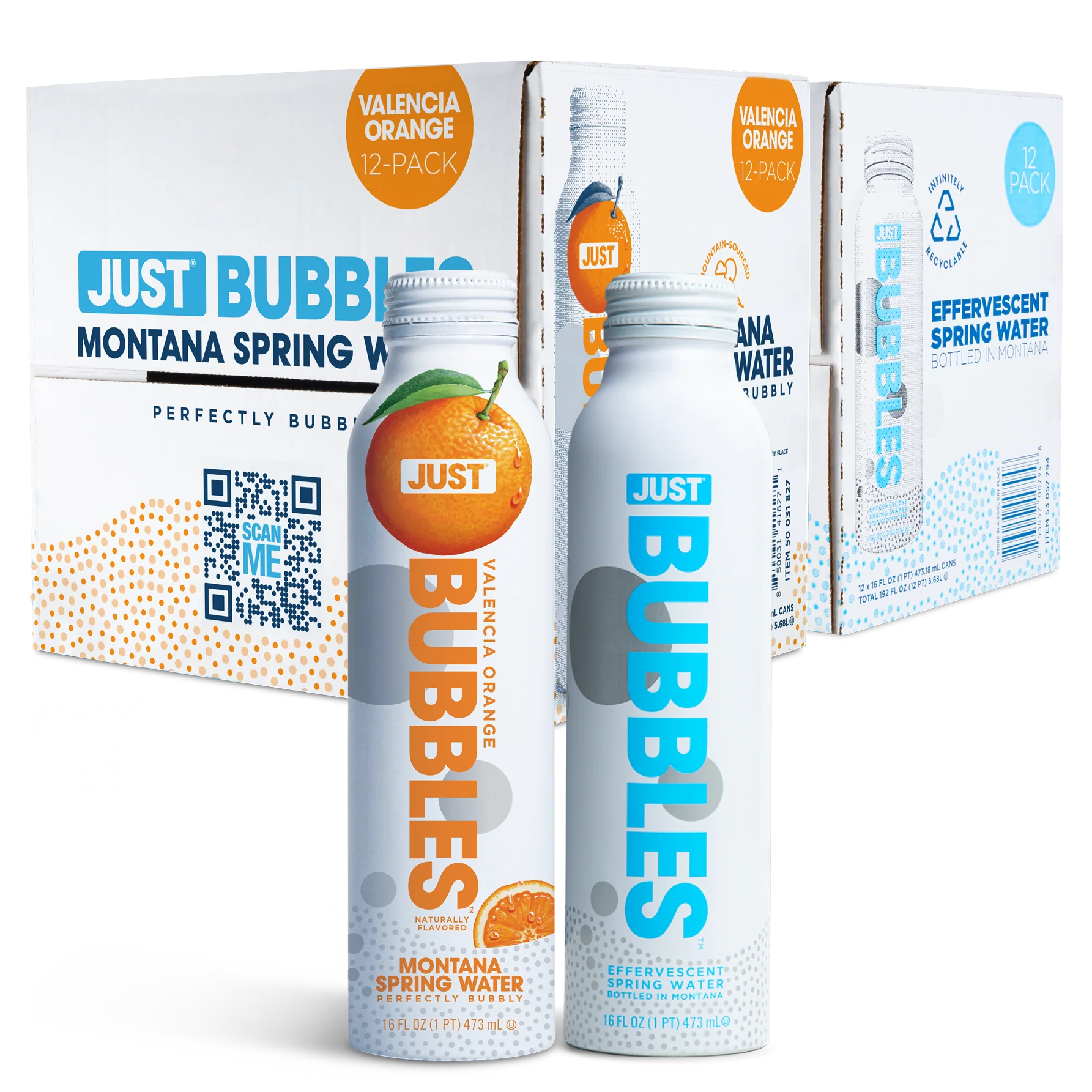 Valencia Orange Bubbles & Original Bubbles Bundle-- 16 fl oz | 24 Pack - Image 3