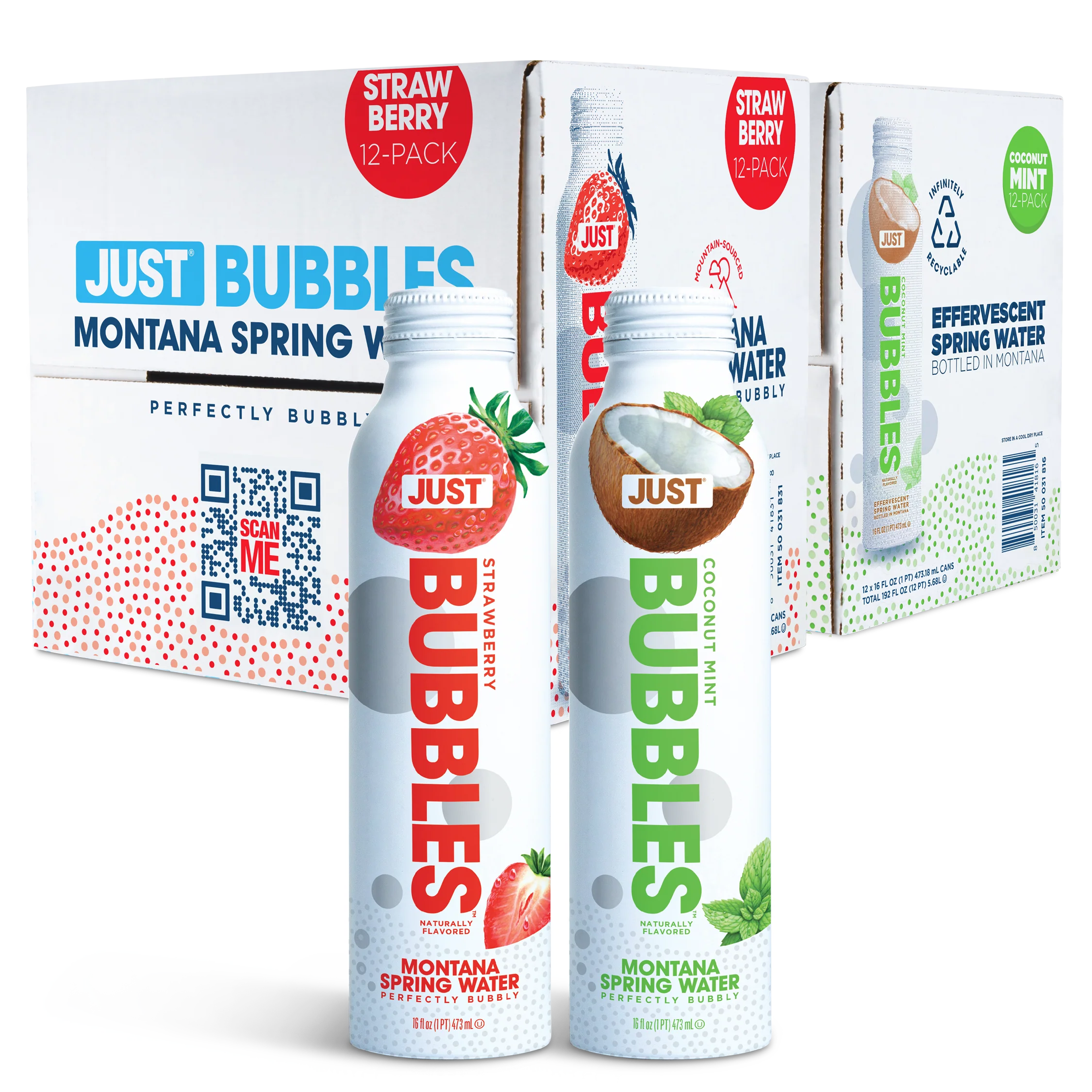 Strawberry Bubbles & Coconut Mint Bubbles Bundle-- 16 fl oz | 24 Pack - Image 3