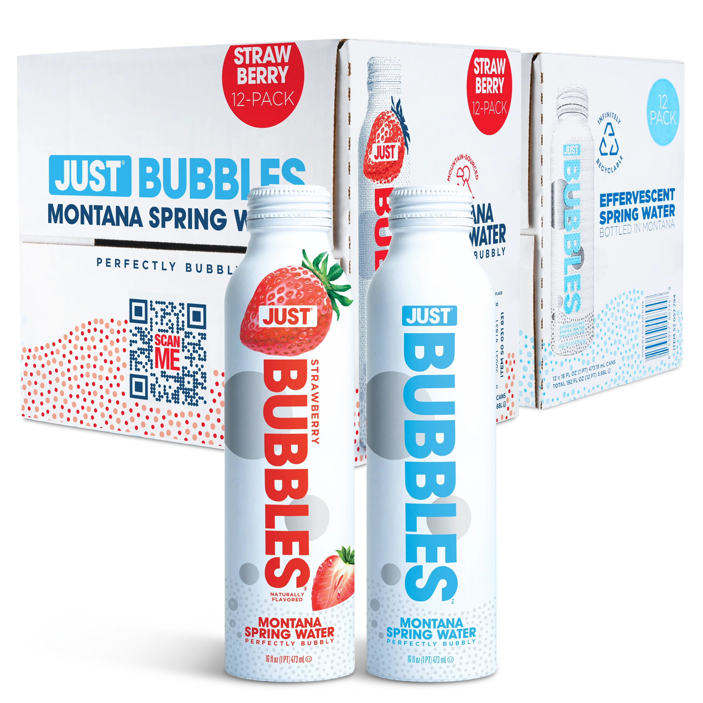 Strawberry Bubbles & Original Bubbles Bundle-- 16 fl oz | 24 Pack - Image 3