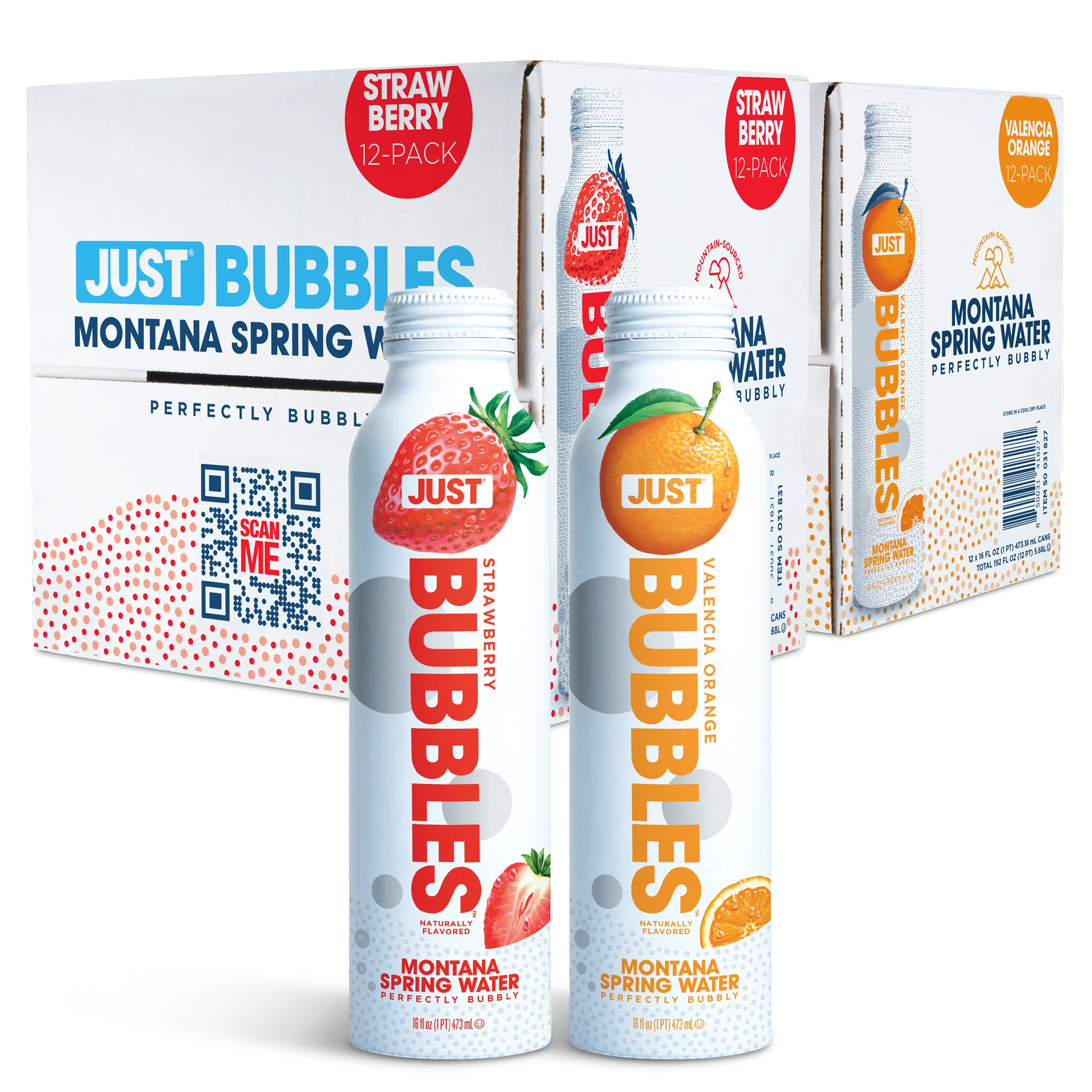 Strawberry Bubbles & Valencia Orange Bubbles Bundle-- 16 fl oz | 24 Pack - Image 3