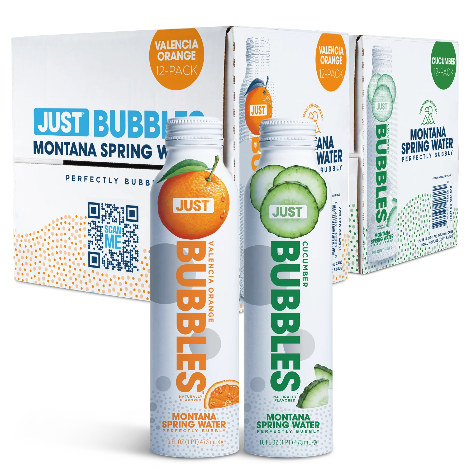 Valencia Orange Bubbles & Cucumber Bubbles Bundle-- 16 fl oz | 24 Pack - Image 3