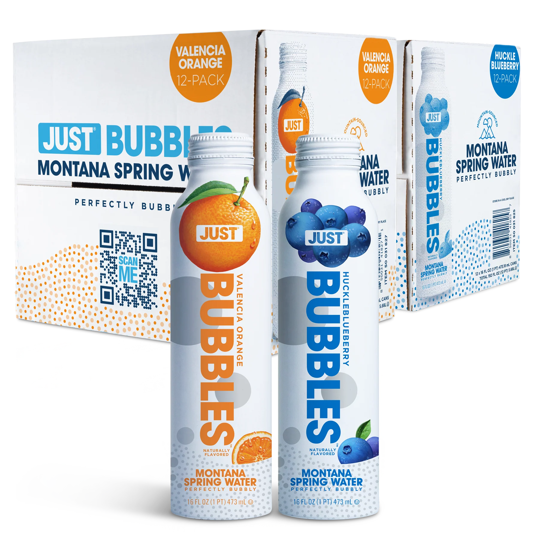 Valencia Orange Bubbles & HuckleBlueberry Bubbles Bundle-- 16 fl oz | 24 Pack - Image 3