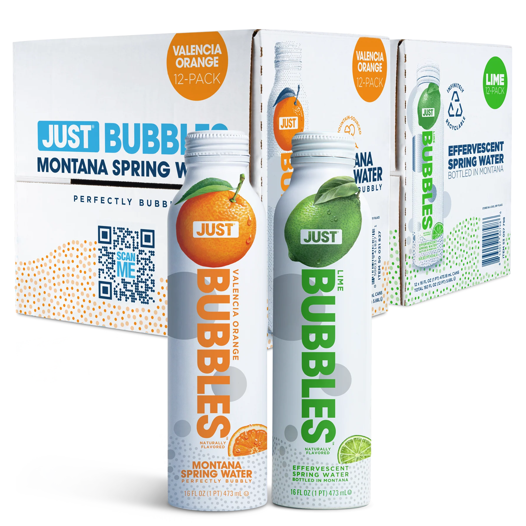Valencia Orange Bubbles & Lime Bubbles Bundle-- 16 fl oz | 24 Pack - Image 3