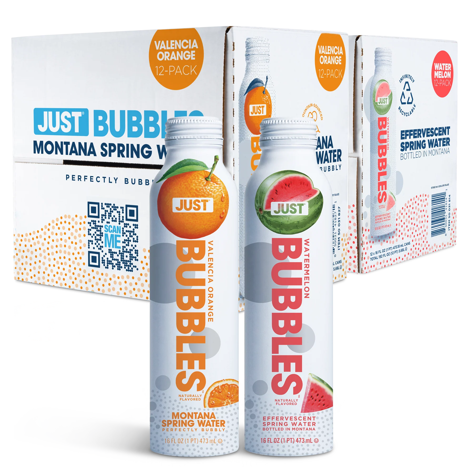 Valencia Orange Bubbles & Watermelon Bubbles Bundle-- 16 fl oz | 24 Pack - Image 3